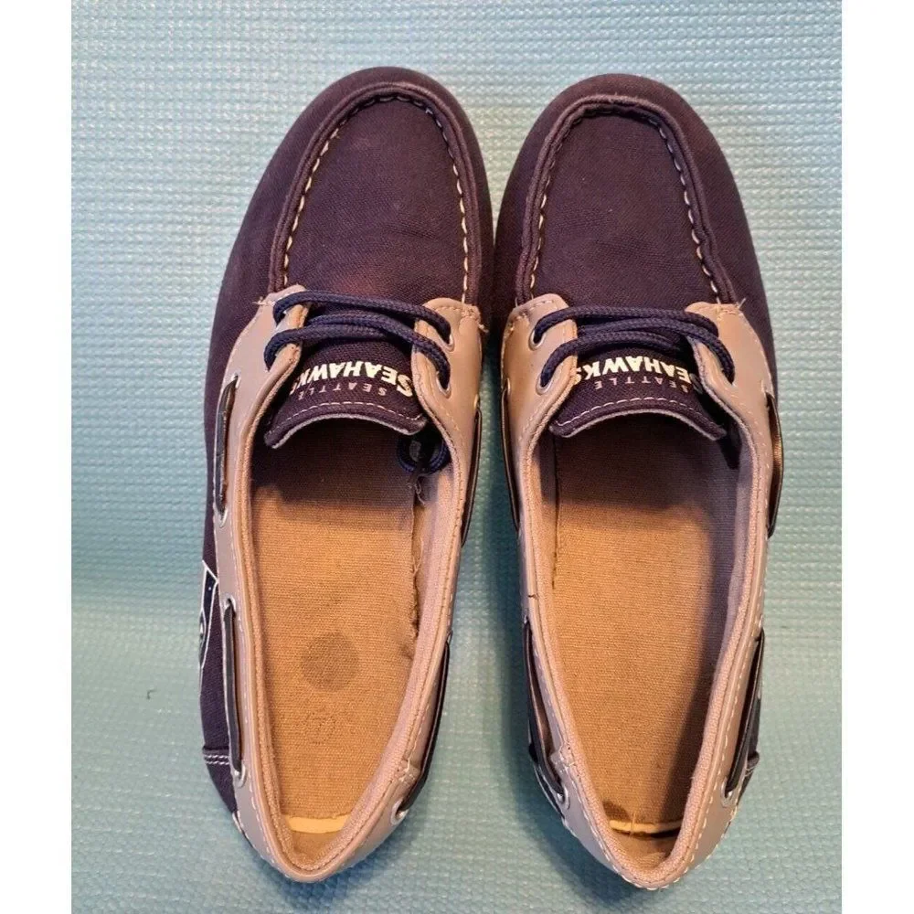 Seattle Seahawks NFL Men's Side Logo Canvas Shoes Size 7 Foco‎